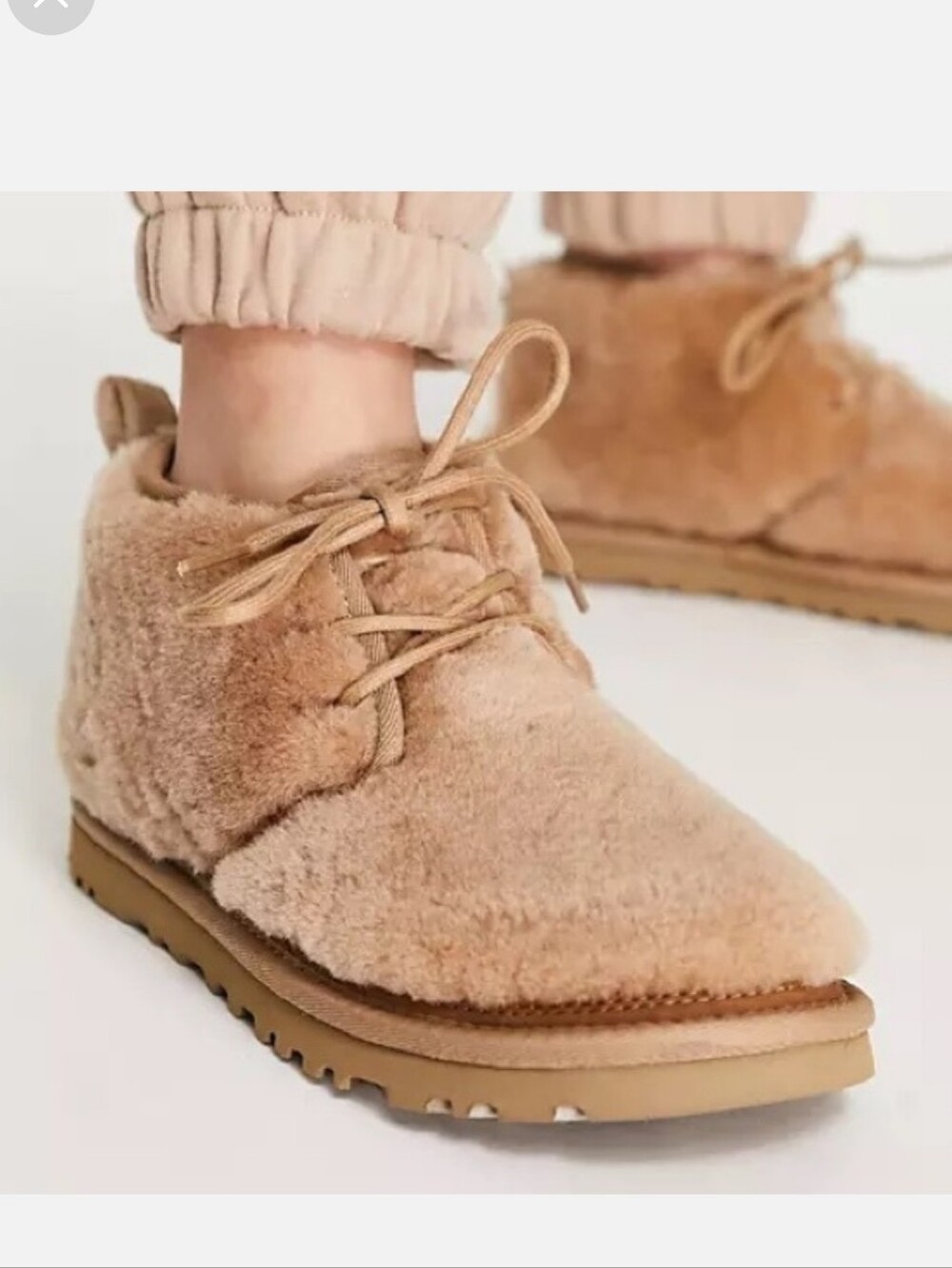 Ugg Neumem Fur Boots Sheepskin Sherpa Shearling Designer Lined Size 8 # 807